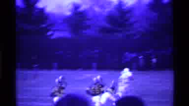 Ohio USA (1969): Football Players Chasing Runner Into The End Zone However Referee