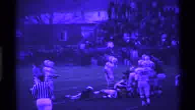 Ohio USA (1969): Football Players Running Plays Throwing Footballs Cuts To