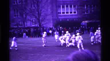 Ohio USA (1969): University Football Players Engage In A Pile On During Practice