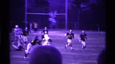 Ohio USA (1969): Football Game Film Where Boys Are Throwing Passes Breaking