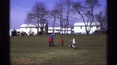 Florida Michigan (1970): Adult Man Father Out In A Field With Four Small Children
