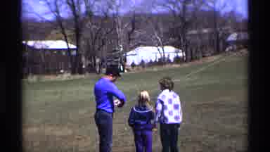 Florida Michigan (1970): The Family Is Flying A Kite In The Windy Weather