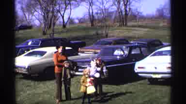 Florida Michigan (1970): Family In Car Park With Two Kids
