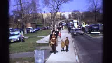 Florida Michigan (1970): A Few People Walking Amounts The City And Name Board Been