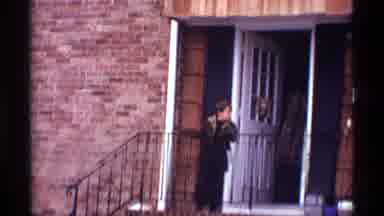 New York City (1970): Two Kids Outside Of A House And Another Kid And An Adult