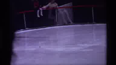 New York City (1970): People At Skating Rink During Winter In City With Christmas
