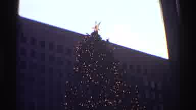 New York City (1970): View Of Yellow Star On Top Of Christmas Tree At Rockefeller