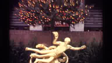 New York City (1970): A Christmas Tree And A Gold Statue Is Reminding Us Of