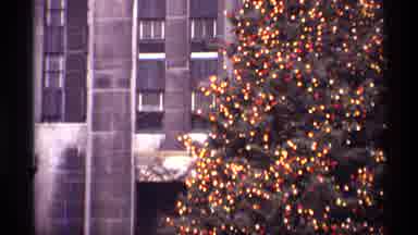 New York City (1970): View Of Illuminated Christmas Tree At Rockefeller Center On