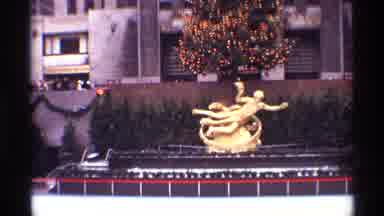 New York City (1970): View Of Rockefeller Center Ice Skating Rink On A Clear Day