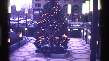 New York City (1970): Women Are Standing Near To A Highly Decorated Christmas Tree