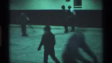 New York City (1970): Boy Wearing Black Pants Falls In Middle Of Ice Skating Rink