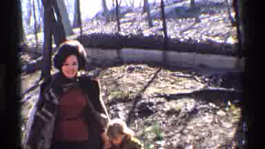 New York City (1971): A Woman Together A Child In A Park Showing A Beautiful