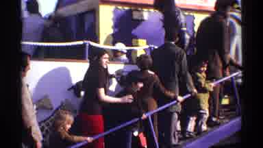 New York City (1971): Adults And Kids Walk Up Metal Ramp To Noah Ark Attraction On