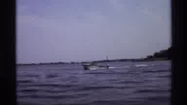 New York (1973): Motorboat Coasting Freely And Swiftly Across A Wavy Sea
