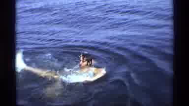 New York (1973): Outdoor Video Showing Young People Swimming And Having Fun In The