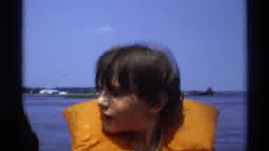 New York (1973): A Family Was Getting Trained To See Ht Riverside Swimming