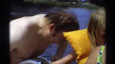 New York (1973): Family Preparing For Water Sports With Safety Vests