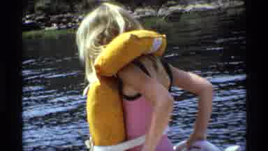 NEW YORK-1973: Young Female Child Afraid Of The Water Cannot Swim Asking For Help