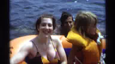 New York (1973): A Family Member Enjoy The Holiday With Children In A Boating