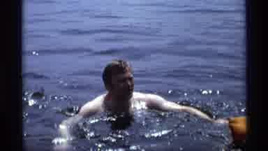 New York (1973): Man Swimming In A Beautiful Nice Lake