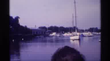 New York (1973): Observer Looks At Boats At A Port On A Lake