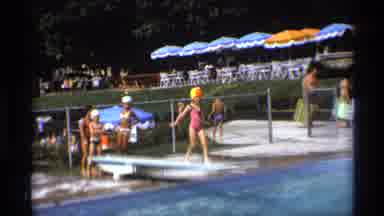 New York (1973): Kids And Adults Having Fun In The Sun At The Pool