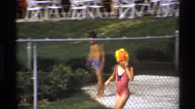 New York (1973): A Huge Number Of Persons Are Enjoying In The Swimming Pool Around