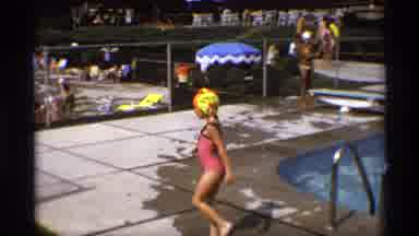 New York (1973): Young Swimmer Exits Pool And Expresses Displeasure That Someone