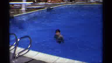 New York (1973): Little Boy Almost Drowning At A Swimming Pool Headed To The