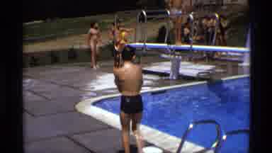 New York (1973): Childhood Pool Swimming Lesson Holly Day Sunny Day Happiness