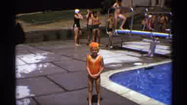 New York (1973): Young Girl Standing Near The Pool