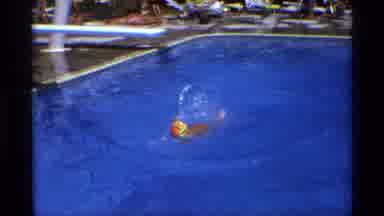 New York (1973): Kid Swims On Own After Jumping Into Community Pool Alone