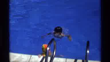 New York (1973): Outdoor Recording Showing Two Children Playing And Swimming In A