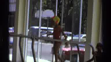 New York (1973): Child In Swimsuit Prepares To Hop Into Pool In Indoor Recreation