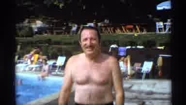 New York (1973): People At A Swimming Pool Area Enjoying Themselves