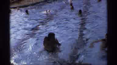 New York (1973): Kids Having Fun Inside Swimming Pool Enjoying The Family Closer