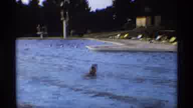 New York (1973): Old Video Of A Person Swimming In A Public Pool