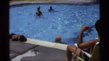 New York (1973): Kids And Adults Playing And Swimming At An Outdoor Public Pool