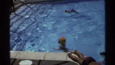 New York (1973): Kids Playing And Swimming In Crowded Swimming Pool Park