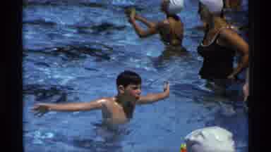 New York (1973): A Lot Of Kids Swimming In The A Big Pool