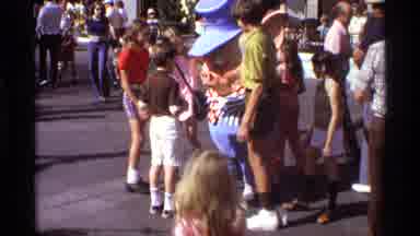Orlando Florida (1974): Curious Girls Walking Towards A Pig