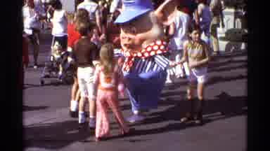 Orlando Florida (1974): Children Interact With Costumed Pig And Chipmunk Character