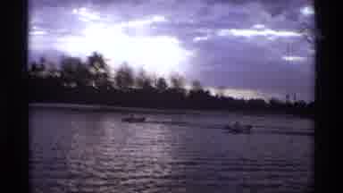 Orlando Florida (1974): High-Speed Overtaking In The River In The Late Afternoon