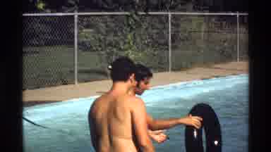 California (1978): A Family Enjoys The Learning The Swimming In The Pool