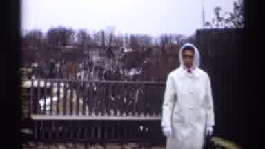 Madison Wisconsin (1966): Woman Dressed In White Walking Near A Watermill