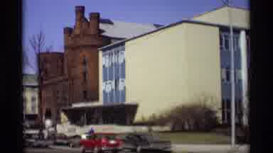Madison Wisconsin (1966): View Of Blue And White Building On A Clear Sunny Day
