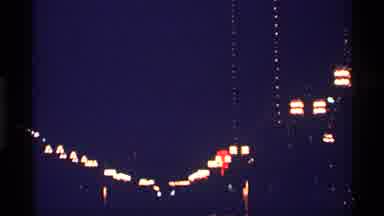 Chicago Illinois (1968): View Of Sun Setting Behind Clouds And Tree Silhouettes On