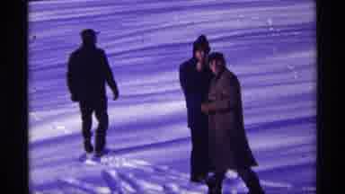 Chicago Illinois (1968): Man In Hat Travels On Bike Through Snow Tracks Quickly