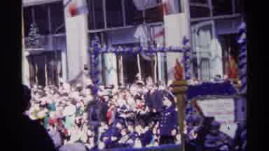 Chicago Illinois (1968): A Parade Float Promoting Plastering Carrying Uncle Sam